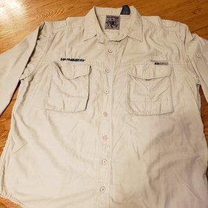 HUMMER truck exofficio long sleeve fishing shirt. Large. GREAT CONDITION!